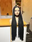 Long Braid Wig - Black Bob Marley Style - 1