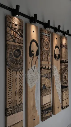 Home Interiors Canvas Wall Art - Geometric & Female Portraits