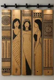 Home Interiors Canvas Wall Art - Geometric & Female Portraits - 2