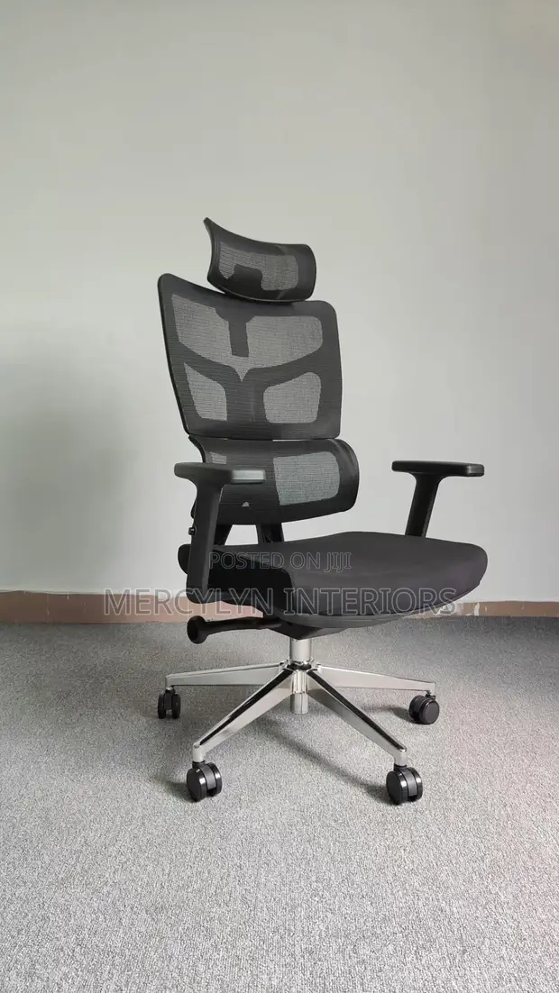 Office Mesh Swivel Chair with Lumbar Support - 1