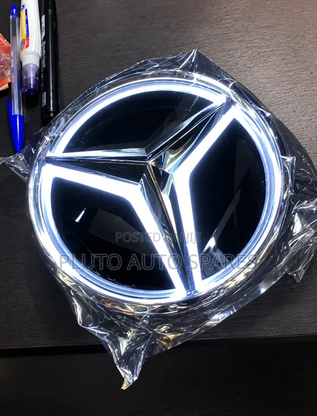 White LED Mercedes-Benz Front Logo for GLK, E350, C300 GLE - 1