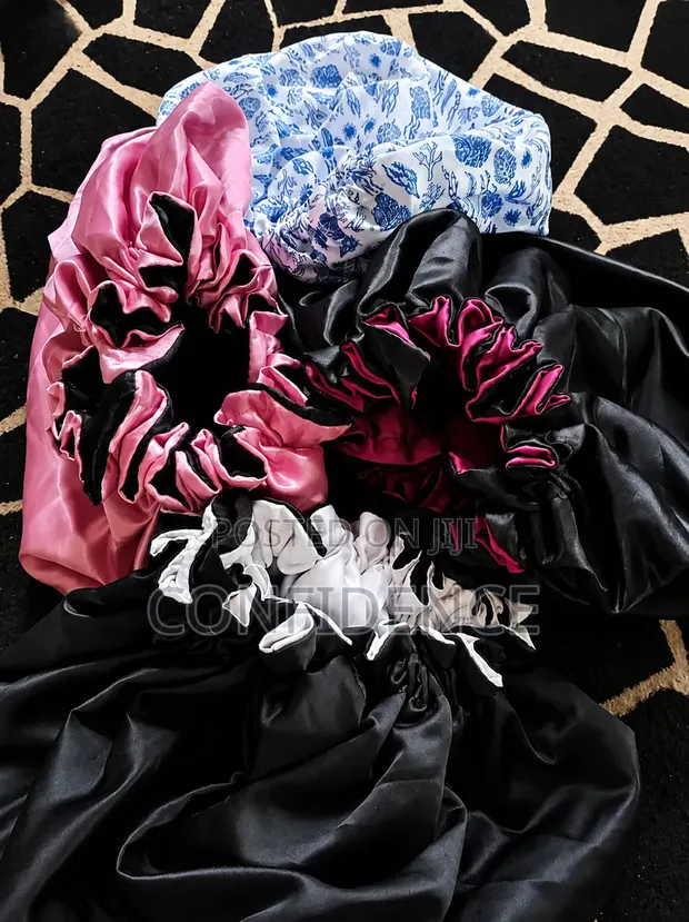 Satin Reversible Bonnet & Scrunchie Combo - 1
