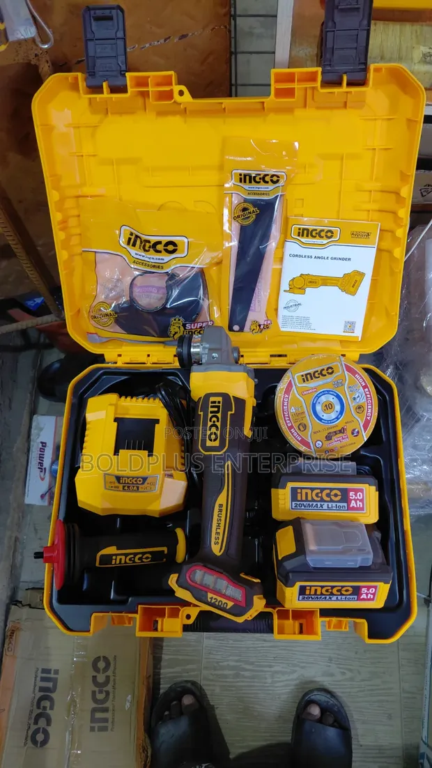 Ingco 20V Cordless Angle Grinder - 1