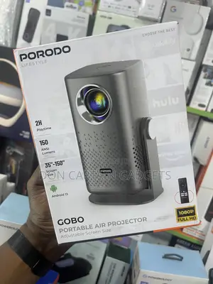 Porodo Gobo Air Projector - 1080P HD, Android 13