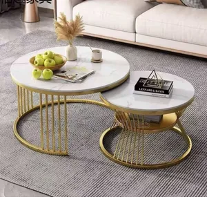Twin Nesting Center Table - Brand New Marble Top