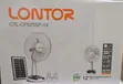 12-Inch 3-in-1 Rechargeable Fan with Solar Panel & 2 Bulbs - 2