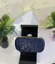 Midnight Blue Velvet Clutch - 2
