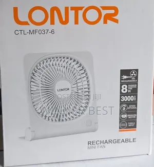6" Lontor Rechargeable Table Fan
