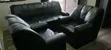 Sofa Na Kashi 3 Bakar Fata Na Hannun Jiya - 2