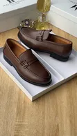 Morechi Brown Leather Flats Shoes - Size 40-45 - 1