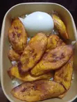 White Rice, Chicken Wings, Plantain, Egg & Stew Meal - 3