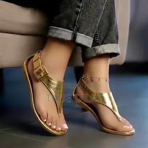 Zara Buckle Thong Sandals - Brand New