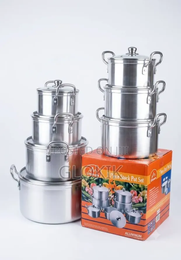 Stainless Steel Pots Set (7 Pieces) - 1