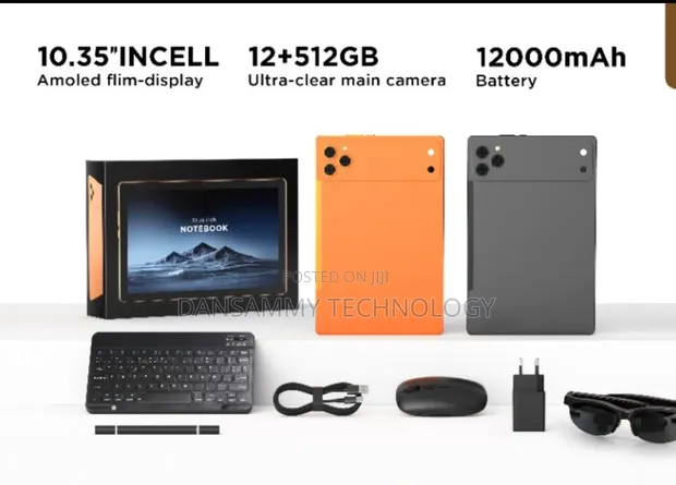 Sabon 512GB Android Tablet da Keyboard & Stylus - 1