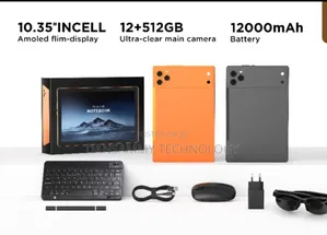 Sabon 512GB Android Tablet da Keyboard & Stylus