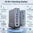 16-in-1 USB-C Docking Station tare da Gigabit Ethernet - 1