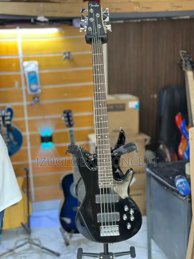 Fender 5-String Passive Bass Guitar (Black) - 1