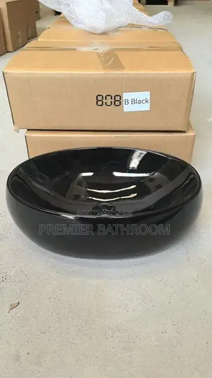 Master Oval Black Countertop Basin