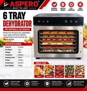 6-Tray Food Dehydrator - 400W