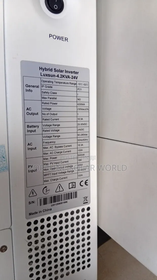 Luxsun 4.2kVA 24V Hybrid Solar Inverter - 1