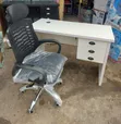 4ft Ofishin Tebur Tare da Net Chair Mai Fuskar Baki - 2