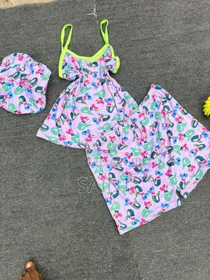 3-in-1 Women's Nightwear Set (Vest, Short, Bonnet)