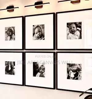 Family Frames Set - Black & White Vintage Plain Frames with Acrylic