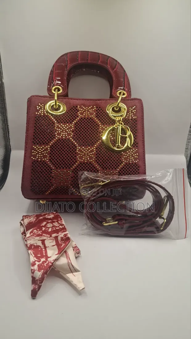 Dior Handbag - Wine Leather & Suede - 1