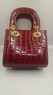 Dior Handbag - Wine Leather & Suede - 2