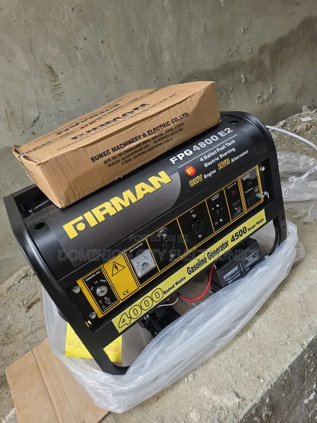 4.5Kva Firman Black Petrol Generator (FPG4800E2) - 1