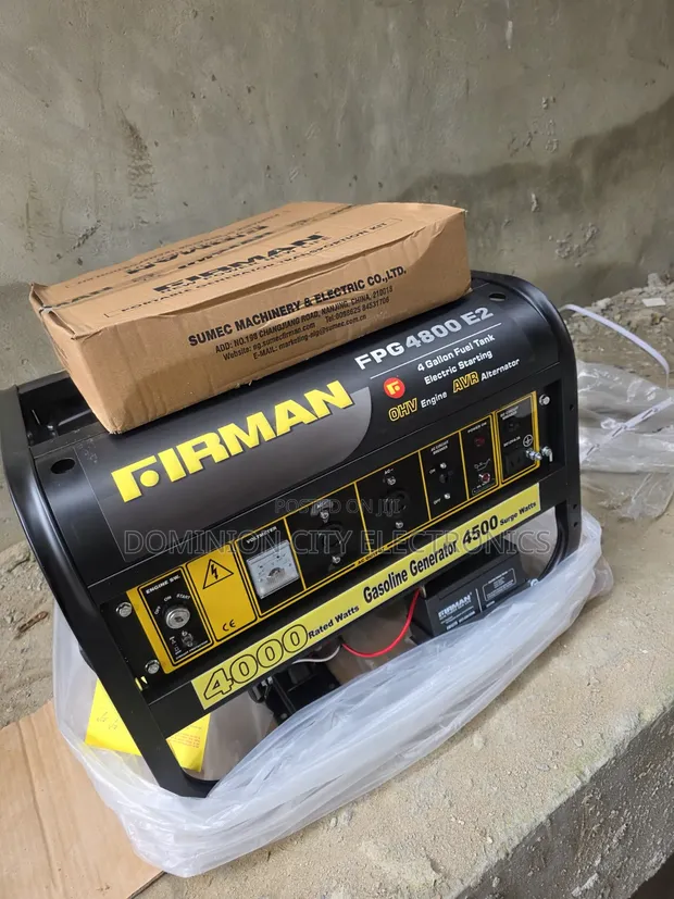 Brand New Firman Petrol Generator 4.5kva 100% Copper Coil - 1