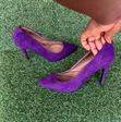 New Look Elegant Purple Suede Stiletto Heels - 1