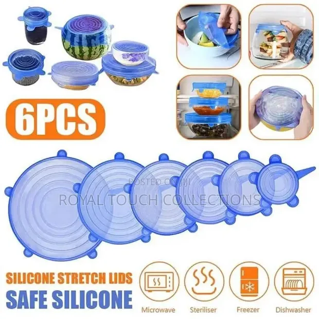 6pcs Silicone Food Cover Set - 1