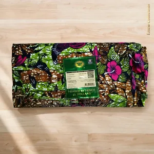 Original Holland Made 100% Cotton Vlisco Fabric, 6 Yards