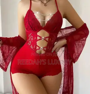 Charm 2 Piece Lingerie Set - Red