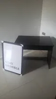 Home Interiors Black Office Chairs (Set of 2) & Wooden Table with Frame - 3