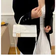 Classy Women's PU Leather Handbag - Medium, Multicolor - 1