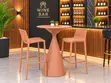 Teburin Bar Filastik na Asali da Sama da Karfe & 2 Barstools Masu Tsayi - 3