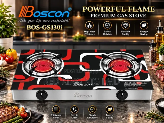 Boscon Glass Top Gas Cooker - 1