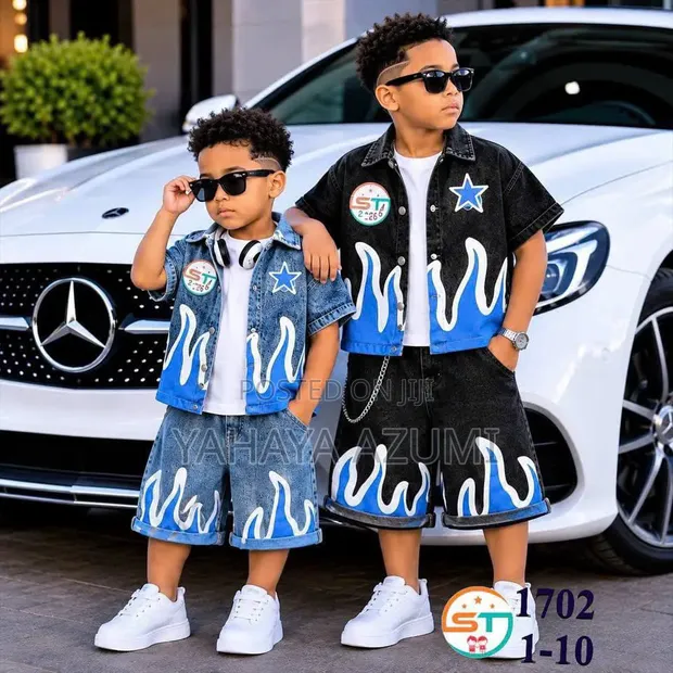 The Children's Place Blue Denim Clothing Set - Boys 3-5Y - 1