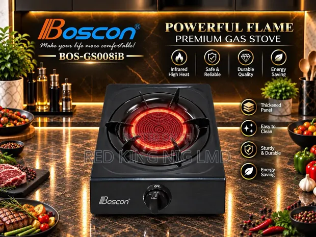 Brand New Boscon Single Stainless Gas Cooker - 1