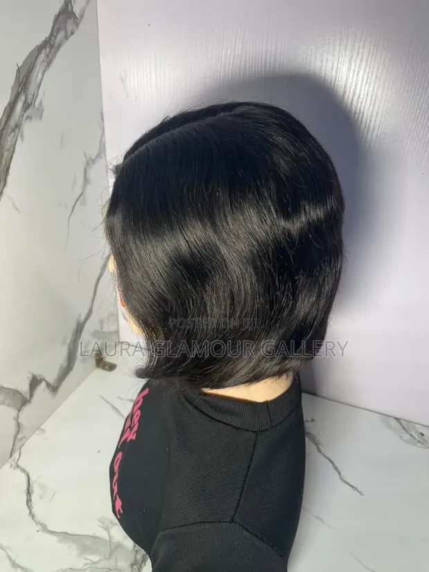 Human Hair Bob Wig - 8 Inches - 1