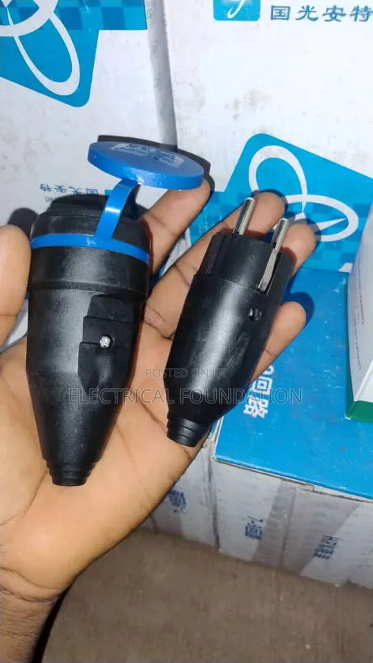 16A 2-Pin Industrial Plug and Socket - 1