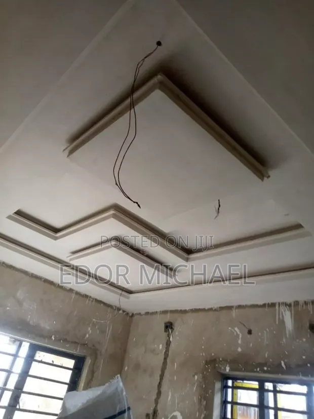 Executive POP Ceiling & TV Wall Designs - Abuja - 1