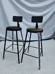 Durable Metal Bar Stool with Padded Seat - 1