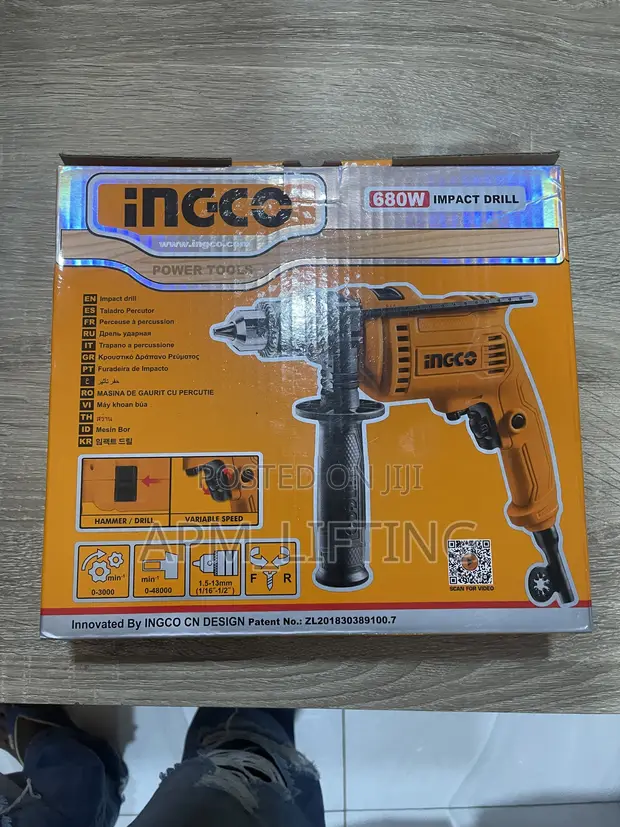 INGCO 680W 13mm Impact Drill Machine - 1