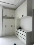 Full Set White Wardrobe, Drawer, and Cabinet - 1