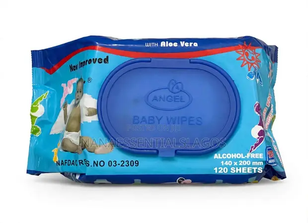 Angel Baby Wipes 120 Sheets with Aloe Vera - 1