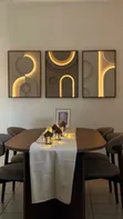 Home Interiors Modern Art Canvas Panels (Set of 3) - 1