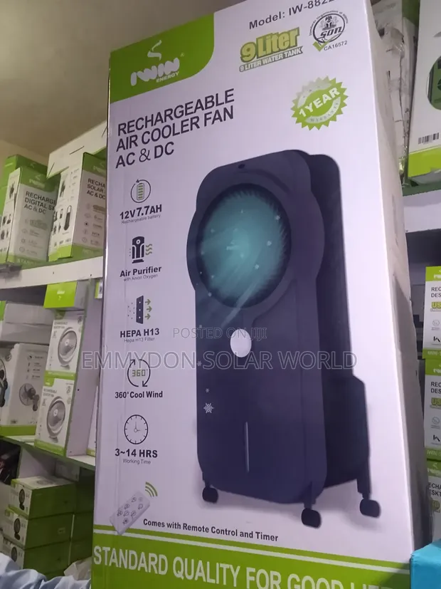 Iwin Rechargeable Air Cooler Fan AC/DC - 1